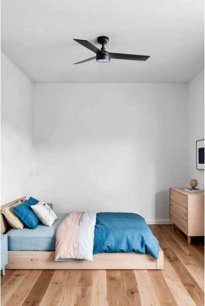 FARO 34296WT1S-LED Stmievateľný ventilátor RUDDER S 18W/230V CCT pr. 106 cm hnedá/čierna WT + diaľkové ovládanie
