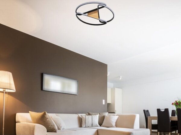 LED Stmievateľné stropné svietidlo LED/75W/230V 3000-6500K hnedá/čierna + DO