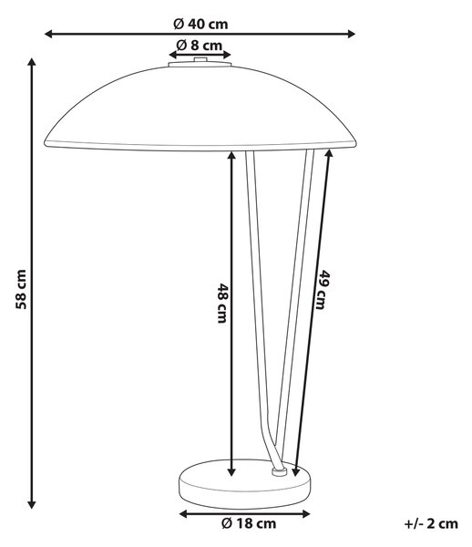 Stolná lampa čierna a zlatá mramorový podstavec železný odtieň kancelária moderný štýl