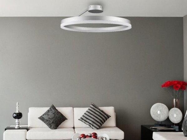 LED Stmievateľný prisadený luster LED/40W/230V 3000-6500K chróm + diaľkové ovládanie