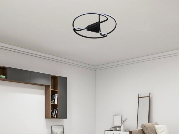 LED Stmievateľné stropné svietidlo LED/75W/230V 3000-6500K čierna + DO