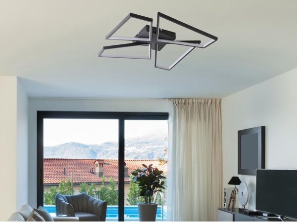 LED Stmievateľné stropné svietidlo LED/115W/230V 3000-6500K čierna + DO
