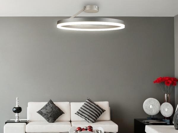 LED Stmievateľný prisadený luster LED/40W/230V 3000-6500K chróm + diaľkové ovládanie