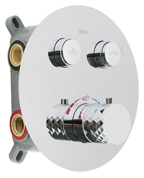 Rea Lungo Diamond, podomietková sprchová súprava s termostatickou batériou + BOX, REA-P6967