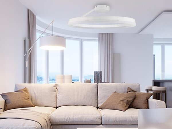 LED Stmievateľný prisadený luster LED/40W/230V 3000-6500K biela + diaľkové ovládanie