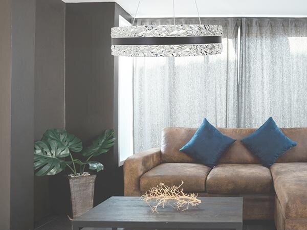 LED Stmievateľný luster na lanku LED/80W/230V 3000-6500K čierna + diaľkové ovládanie