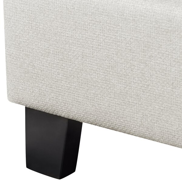 Posteľ čalúnená svetlobéžová 90 x 200 cm rám postele s roštom bez čela spálňa moderný minimalistický štýl