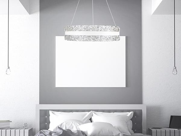 LED Stmievateľný luster na lanku LED/80W/230V 3000-6500K biela + diaľkové ovládanie