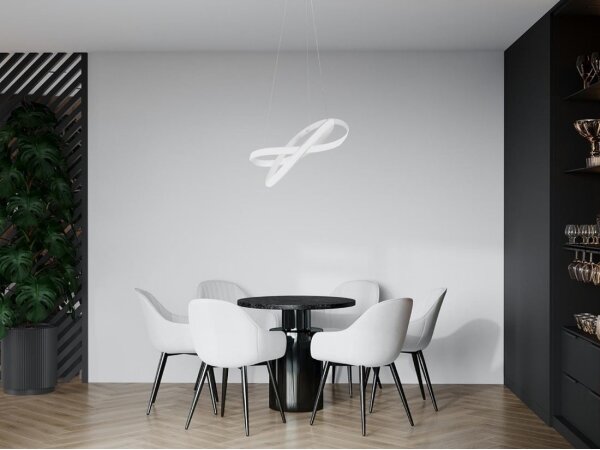 LED Stmievateľný luster na lanku LED/70W/230V 3000-6500K biela + diaľkové ovládanie