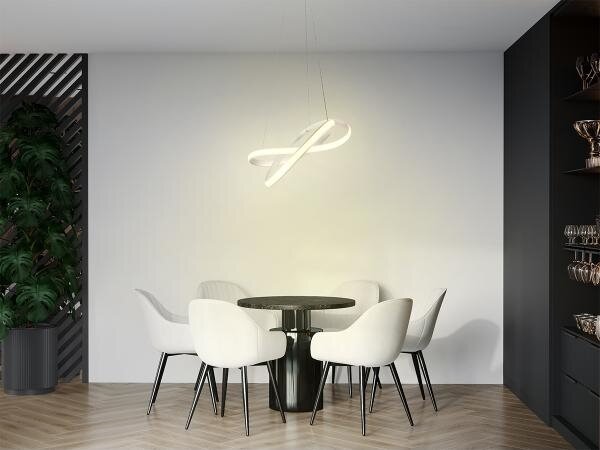 LED Stmievateľný luster na lanku LED/70W/230V 3000-6500K biela + diaľkové ovládanie