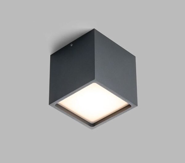 LED2 - LED Vonkajšie stropné svietidlo CUBE LED/12W/230V antracit IP54