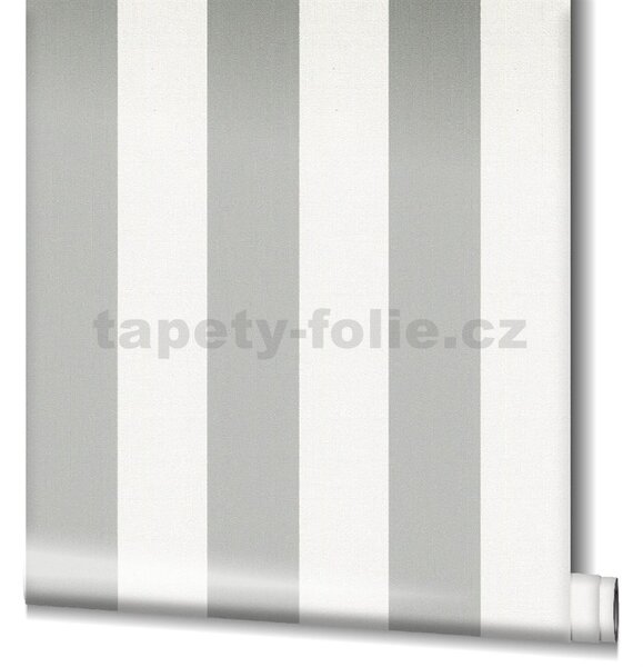 Vliesové tapety na stenu Hailey 82264, rozmer 10,05 m x 0,53 m, pruhy tmavo hnedosivé-biele, NOVAMUR 6800-70