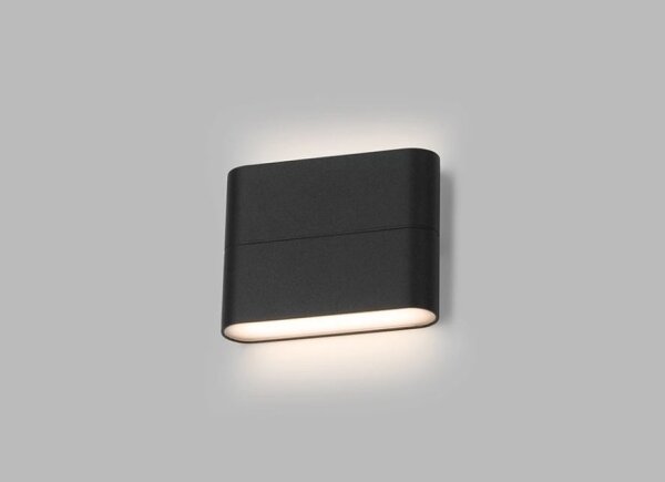 LED2 - LED Vonkajšie nástenné svietidlo FLAT 2xLED/3W/230V antracit IP54
