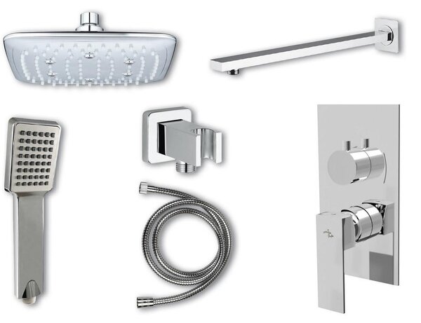 Sprchový set: podomietková batéria DOCKS + sprchové príslušenstvo