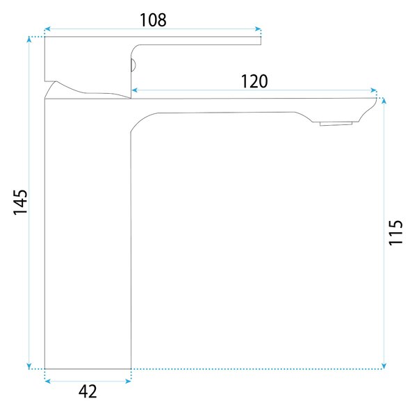 Rea Drop, umývadlová batéria h-145, medená matná, REA-B6381