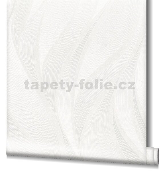 Vliesové tapety na stenu Hailey 82231, rozmer 10,05 m x 0,53 m, vlnovky krémovo biele, NOVAMUR 6794-10