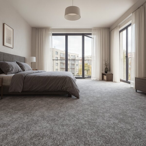 Condor Carpets , Metrážny koberec Serena 6692, na mieru, šíře 4m,5m, šedá, filc, obývacia izba
