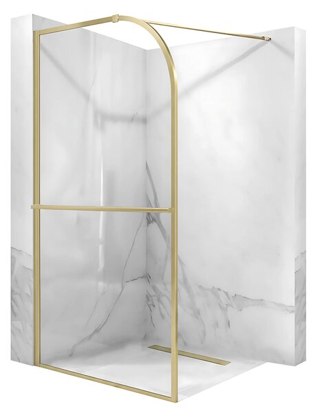 Rea Sky, sprchová zástena Walk-In 100x200 cm, zlatá matná, REA-K4330