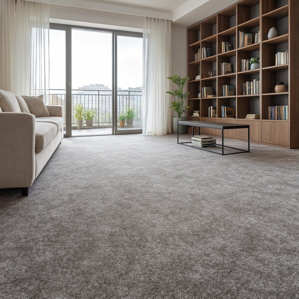 Condor Carpets , Metrážny koberec Serena 6692, na mieru, šíře 4m,5m, šedá, filc, obývacia izba