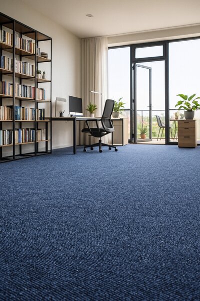 Condor Carpets , Metrážny koberec Classica 582, záťažový, na mieru, šíře 4m,5m, modrá, ab (mriežka), chodba / predsieň