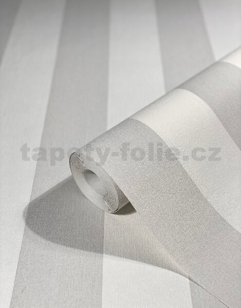 Vliesové tapety na stenu Hailey 82258, rozmer 10,05 m x 0,53 m, pruhy sivo-biele, NOVAMUR 6800-10