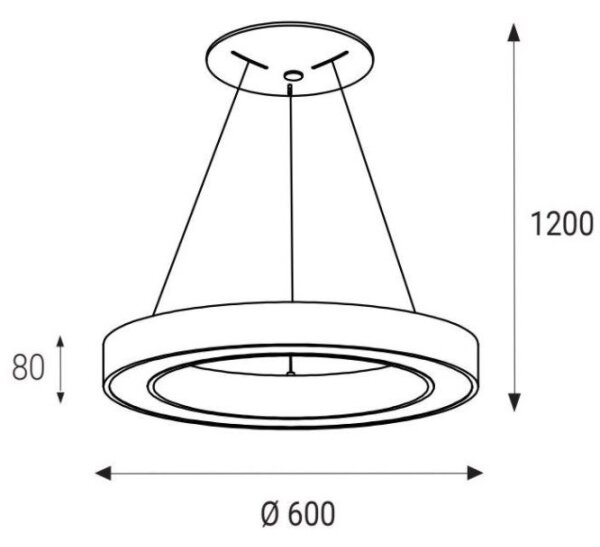 LED2 - LED Luster na lanku SATURN LED/50W/230V 3000/4000K biela