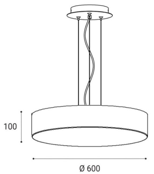 LED2 - LED Luster na lanku MONO LED/60W/230V 3000/4000K biela