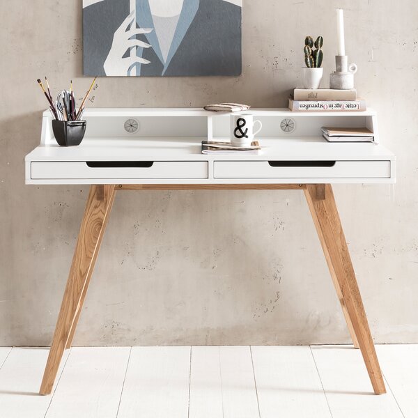 Písací stôl SKANDI 110 x 85 x 60 cm MDF drevo Škandinávsky