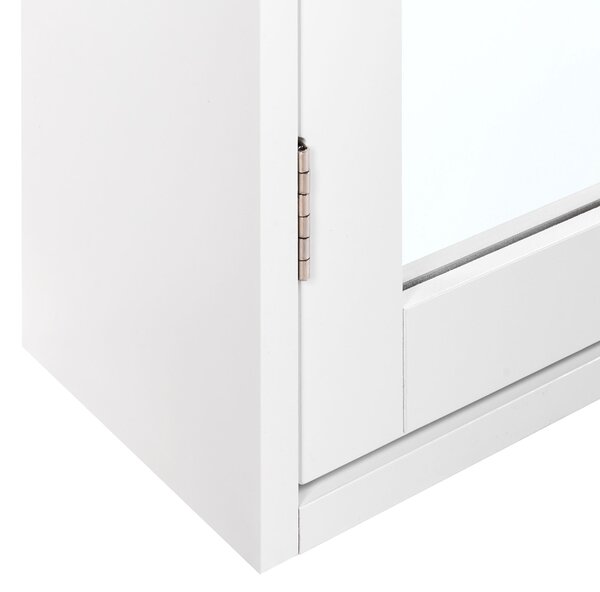 Zrkadlová skrinka do kúpeľne biela MDF 17 x 60 cm úložný priestor moderný škandinávsky štýl kúpeľňa