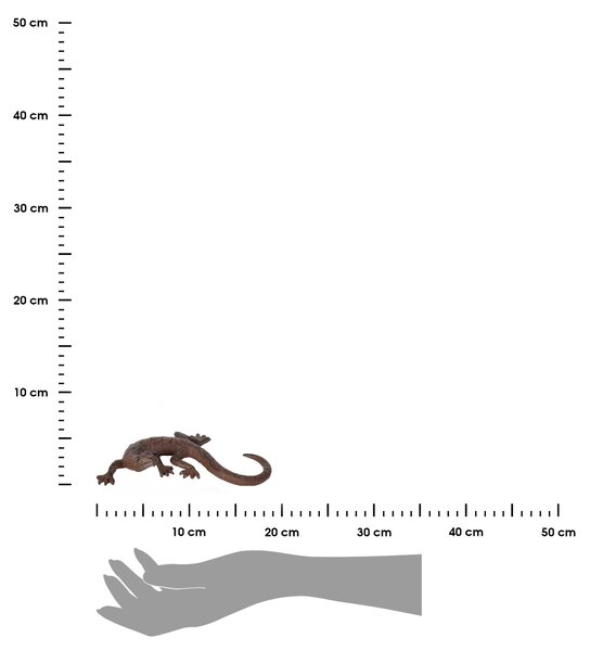 Záhradná liatinová figúrka Lia, 18 cm, hnedá