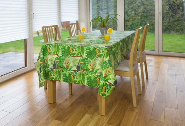 Obrus PVC 7741510, návin 20 m x 140 cm, jungle s tukany, IMPOL TRADE