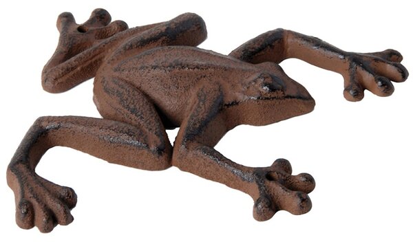 Záhradná liatinová figúrka Froggo, sada 2ks, 1,5x14,5 cm, hnedá