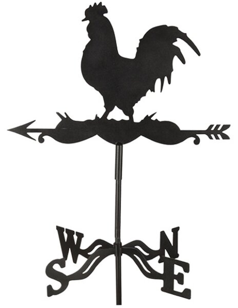 Zapichovací ukazovateľ vetra Rooster, 134x45 cm, kov, hnedá