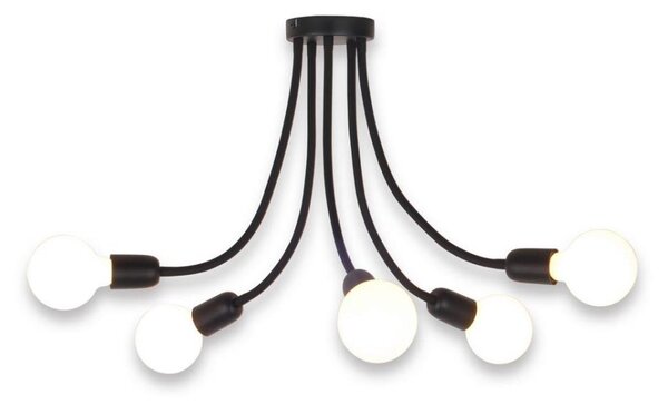 Top Light Galileo 5 C - Luster na tyči 5xE27/40W/230V čierna