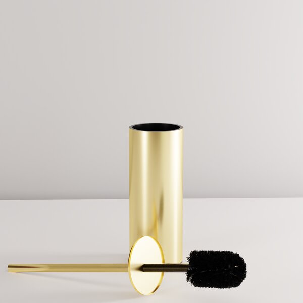 Kovový stojan na WC s kefou B106 BRUSH GOLD