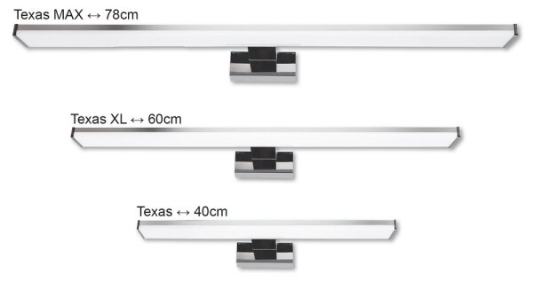 Top Light TEXAS - LED Kúpeľňové osvetlenie zrkadla LED/8W/230V IP44