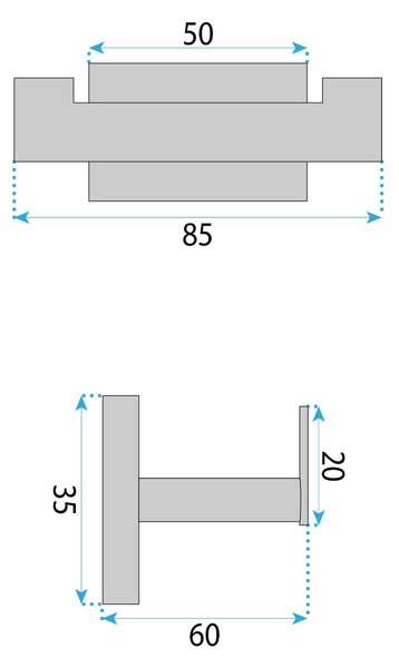 Rea Oste, 2-háčik na uterák, zlatá matná, REA-88029