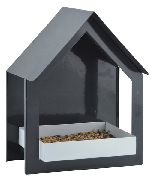 Kŕmidlo pre vtáky Easy, 23x19x12 cm, kov, čierna