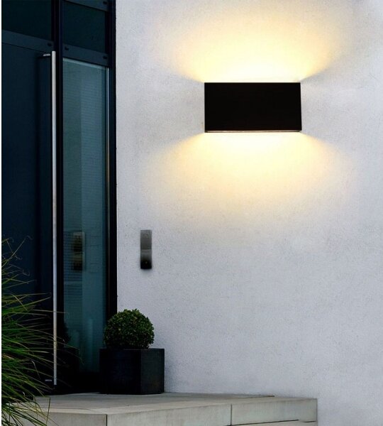 Top Light - LED Vonkajšie nástenné svietidlo LED/12W/230V IP65 čierna