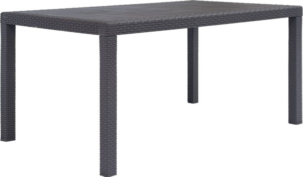 Maison Exclusive - Záhradný stôl hnedý 150x90x72 cm plastový ratanový vzhľad