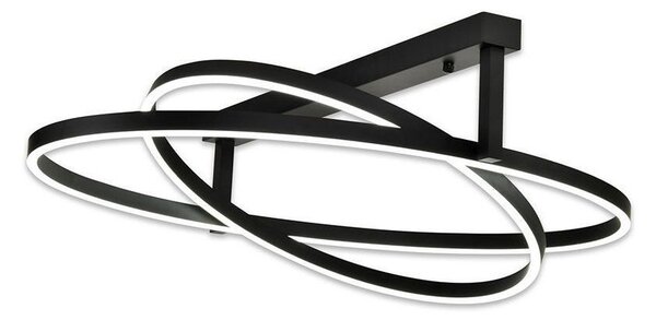Top Light - LED Stmievateľný prisadený luster SATURN 2xLED/25W/230V čierna + DO