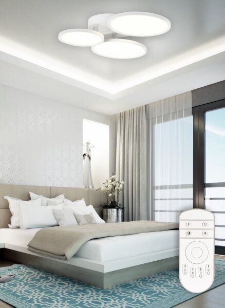 Top Light - LED Stmievateľný prisadený luster LED/50W/230V biela + diaľkové ovládanie