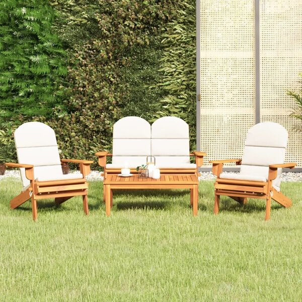 Maison Exclusive - 4-dielna záhradná sedacia súprava Adirondack akáciový masív