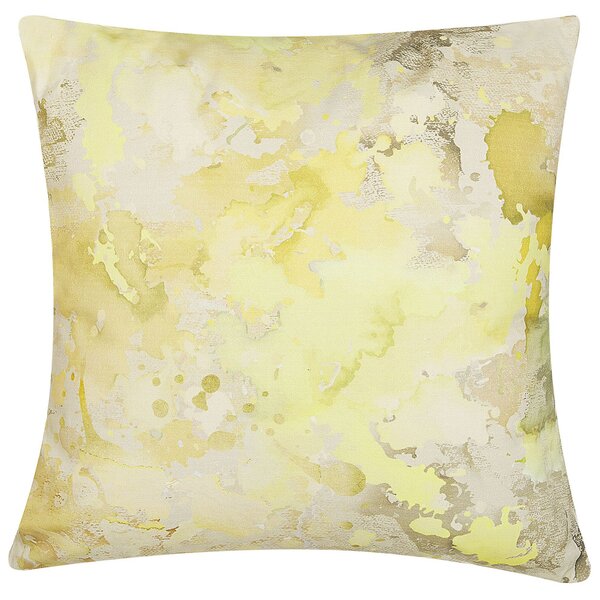 Sada 2 dekoratívnych vankúšov so škvrnitým motívom bielo zlatá polyester 45 x 45 cm moderný dizajn