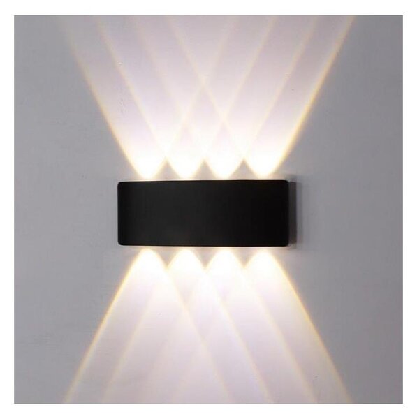 Top Light - LED Vonkajšie nástenné svietidlo RAY LED/8W/230V IP44 4000K čierna