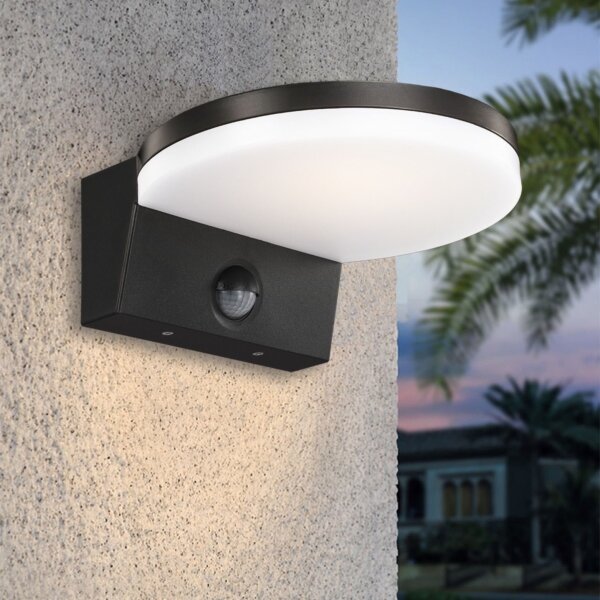 Top Light - LED Vonkajšie nástenné svietidlo so senzorom LED/15W/230V IP65 čierna