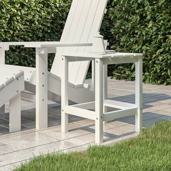 Maison Exclusive – Záhradný stôl Adirondack, biely, 38 x 38 x 46 cm, HDPE