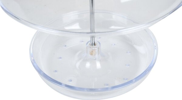 Závesné kŕmidlo pre vtáky Round, 21,5x15,5 cm, plast, transparentná