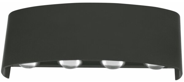 Top Light - LED Vonkajšie nástenné svietidlo RAY LED/8W/230V IP44 4000K čierna