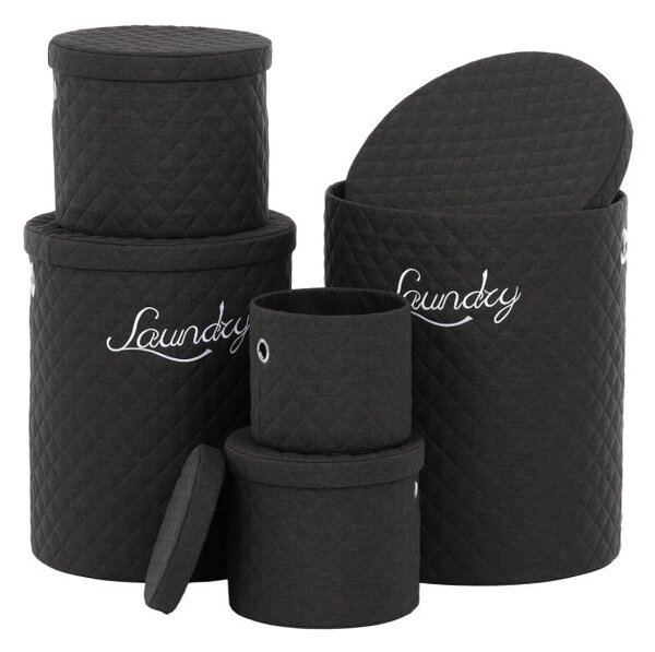 Set piatich košov na prádlo čierny DT3007 BK (5 ks)